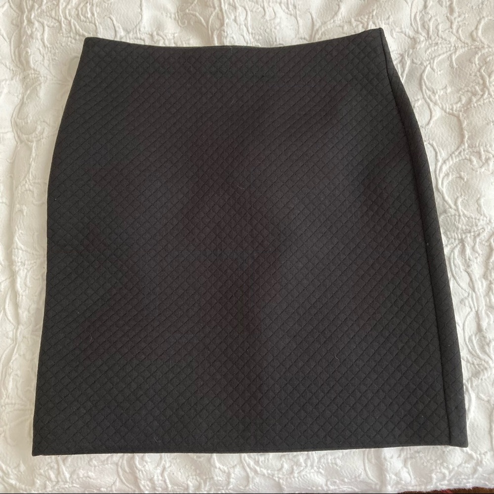 Black Quilted Loft Mini Skirt